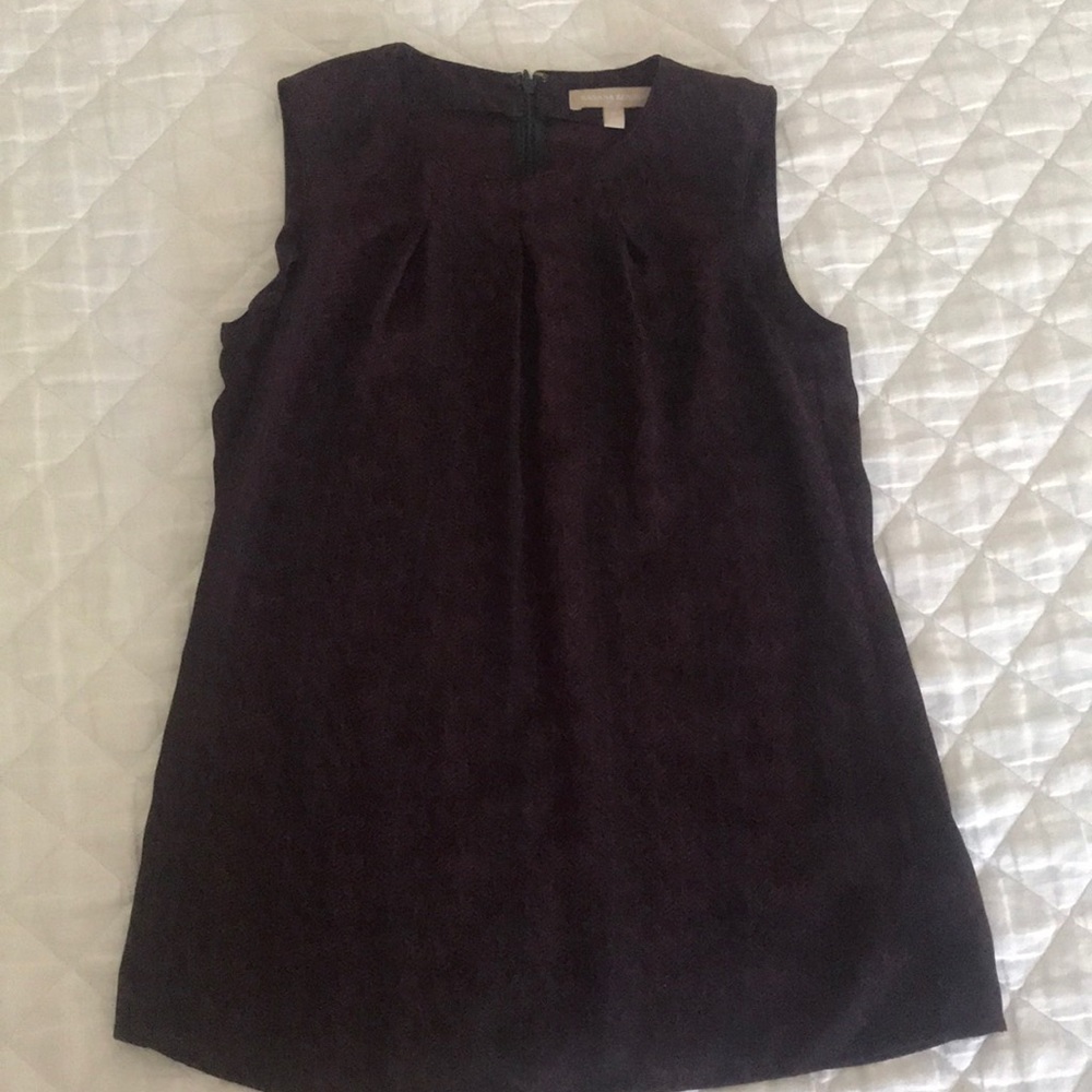Black and maroon pleated blouse